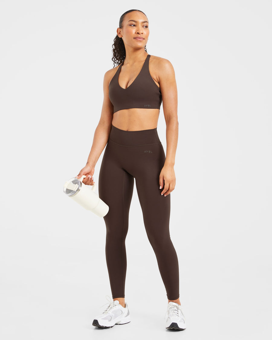 Staple Sports Bra - Coffee Brun