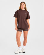 Sports Wellness Oversized T Shirt - Marron