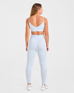 Sculpt Wrap Leggings - Iced Bleu