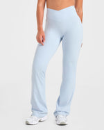 Sculpt Wrap Flared Leggings - Iced Bleu