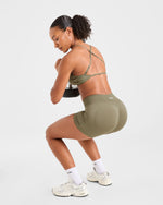 Adapt Seamless Shorts | 4.5" - Muted Olive