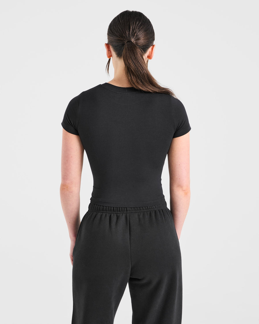 Just a Gym Girl Baby Tee - Black