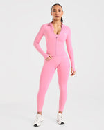 Empower Seamless Full Zip Jacket - Baby Rose