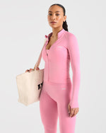 Empower Seamless Full Zip Jacket - Baby Rose