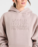 Sport Outline Oversized Hoodie - Pebble Gris
