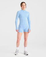 Empower Seamless Full Zip Jacket - Sky Bleu