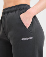AYBL Sports Outline Oversized Straight Leg Joggers - Charcoal