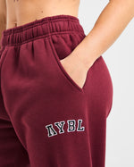 Varsity 2.0 Oversized Joggers - Rouge Wine