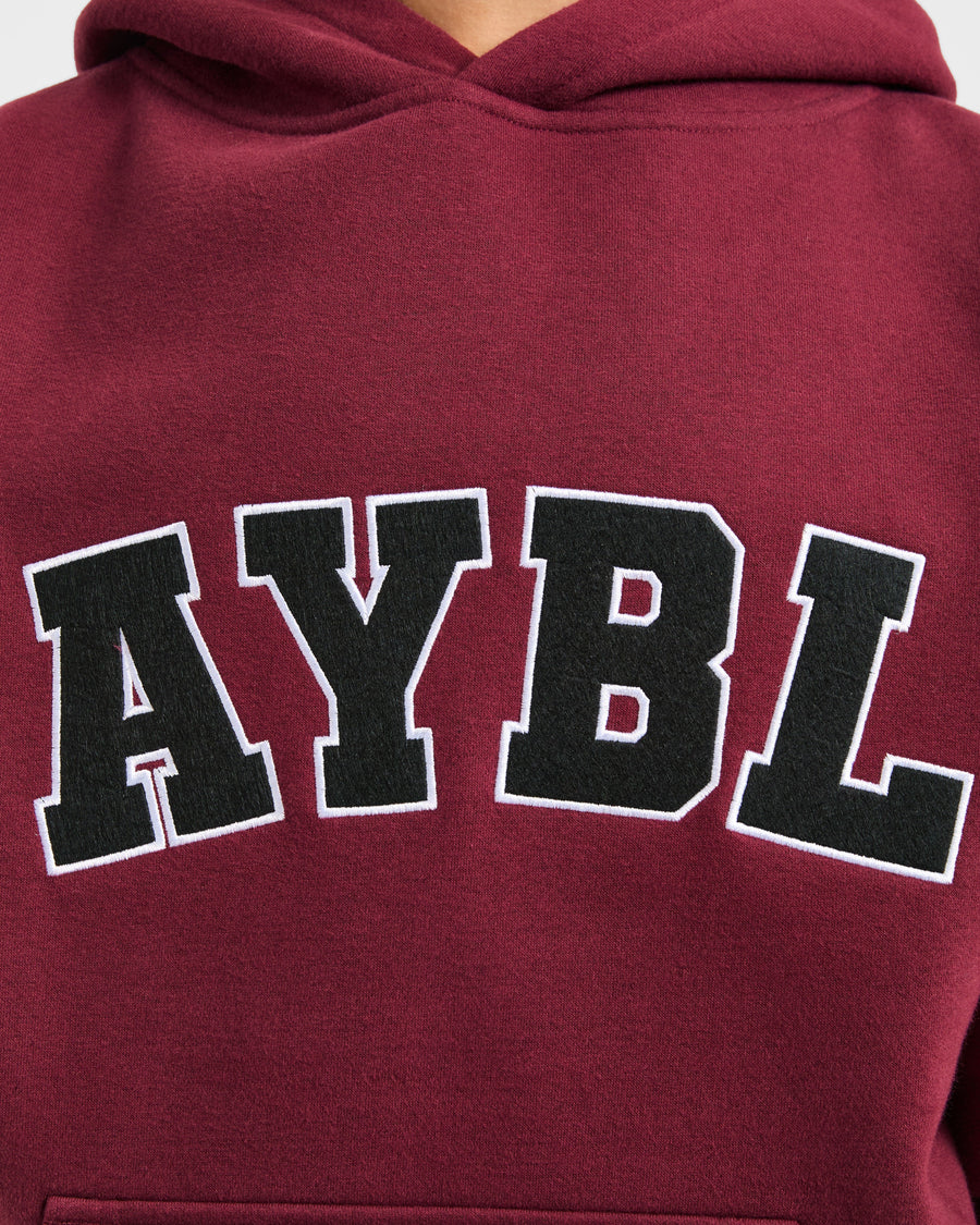 Varsity 2.0 Oversized Hoodie - Rouge Wine