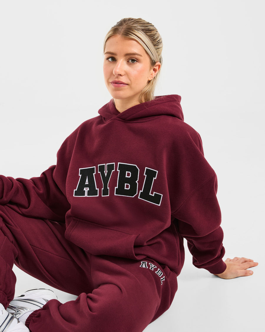 Varsity 2.0 Oversized Hoodie - Rouge Wine