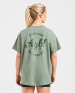 Body Achieve Mind Believe Oversized T Shirt - Vert