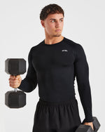 Compression Long Sleeve T Shirt - Noir