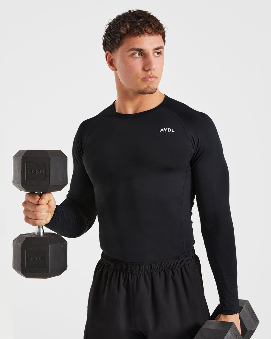 Compression Long Sleeve T Shirt - Noir