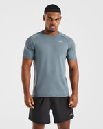 Ascend Seamless T Shirt - Slate Bleu