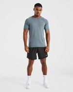 Ascend Seamless T Shirt - Slate Bleu