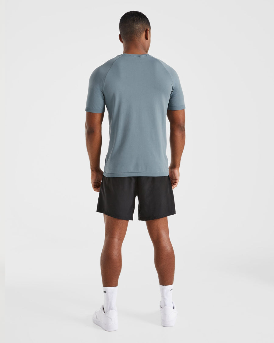 Ascend Seamless T Shirt - Slate Bleu