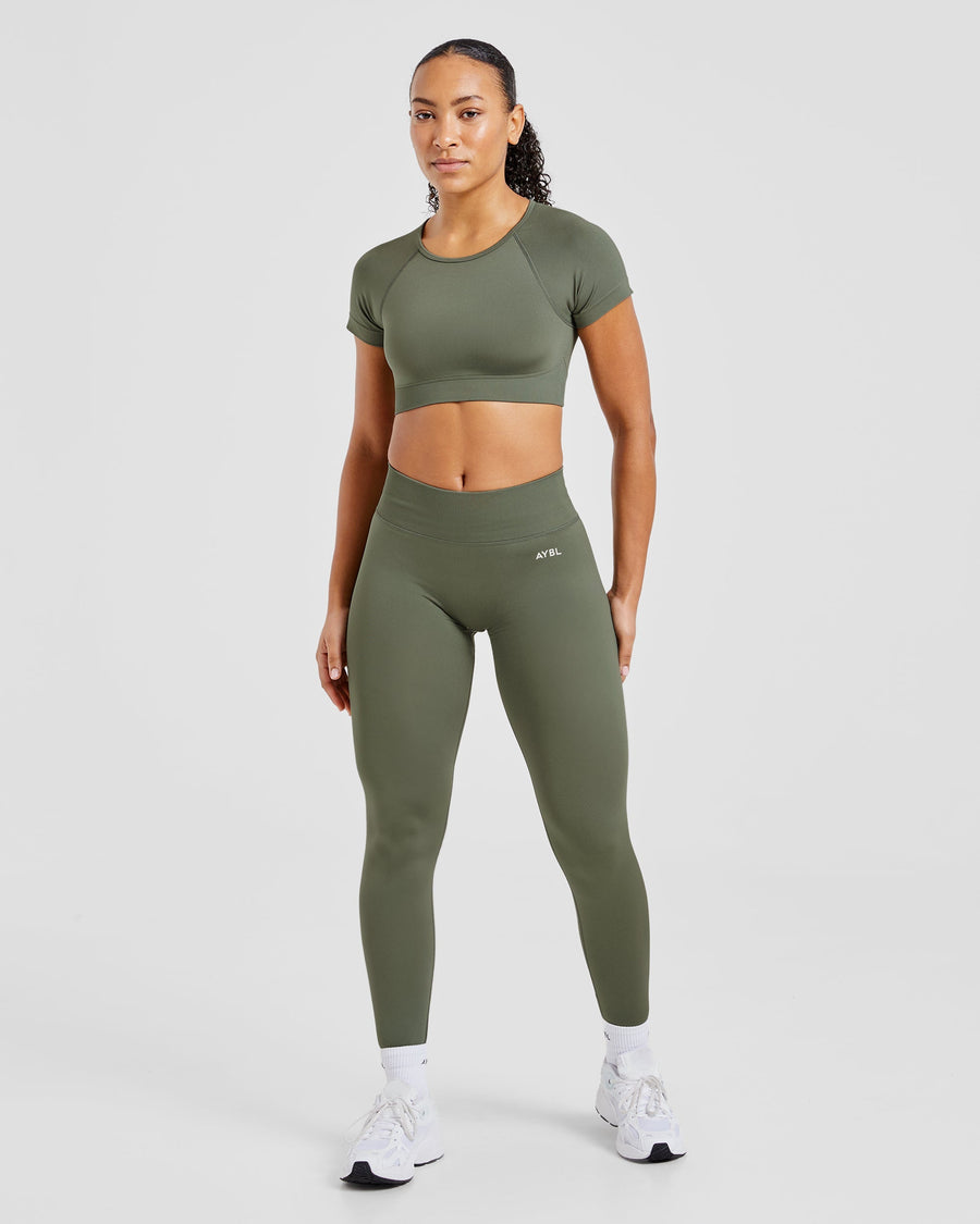 Adapt Seamless Crop Top - Vert