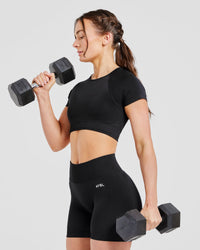 Adapt Seamless Crop Top - Noir