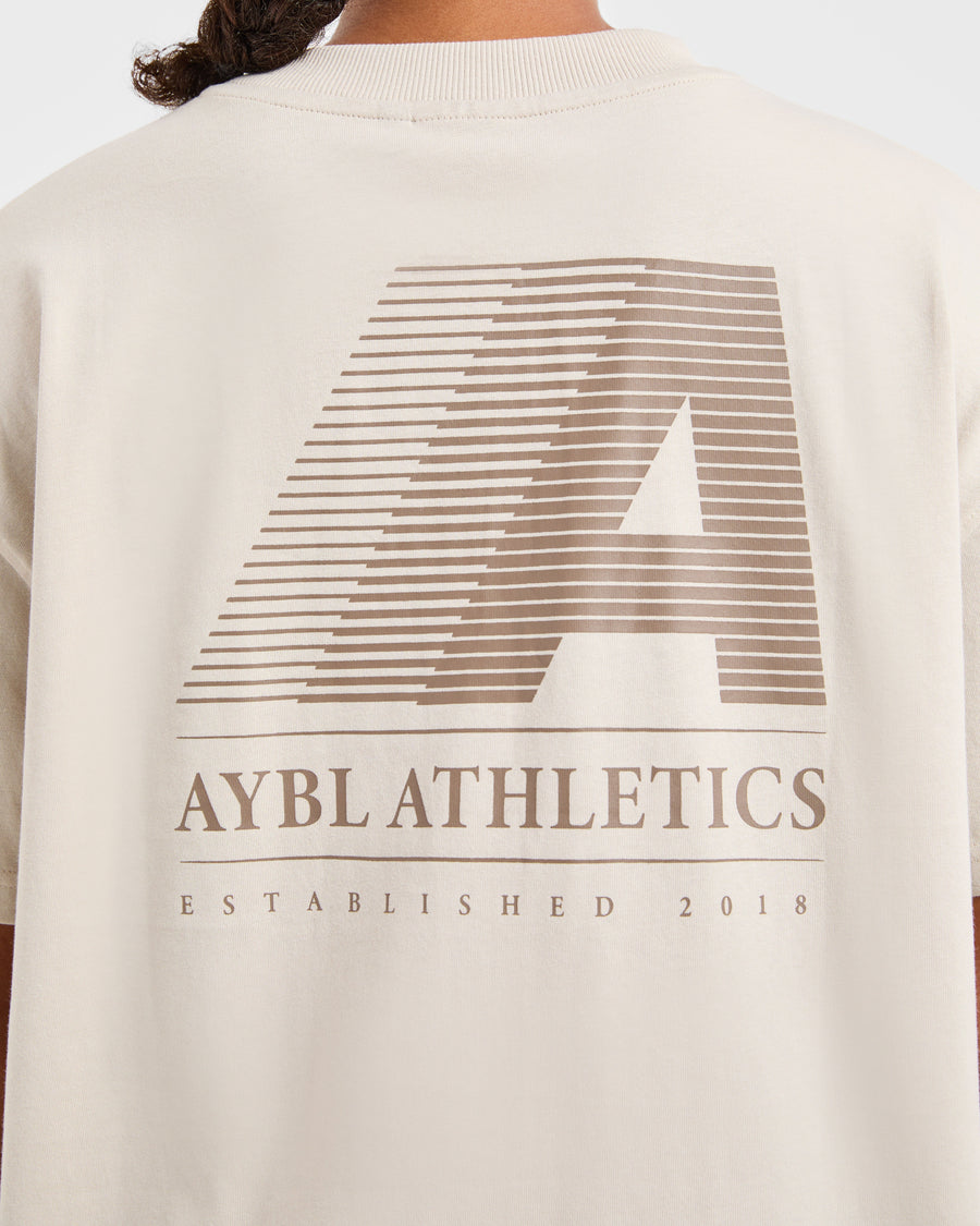 Retro Athletics Oversized T Shirt - Sand