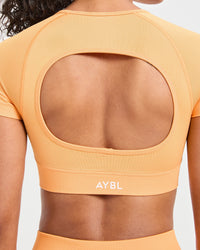 Adapt Seamless Crop Top - Bright Orange