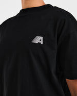 Retro Athletics Oversized T Shirt - Noir