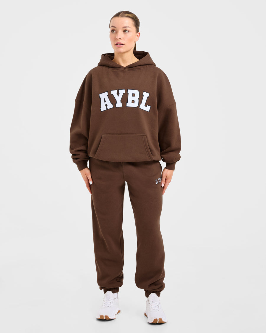 Varsity 2.0 Oversized Hoodie - Marron