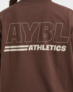 Athletics Track Oversized T Shirt - Marron/Sand