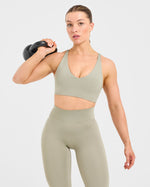 Staple Sports Bra - Washed Olive