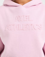 Athletics Applique Oversized Hoodie - Sugar Rose