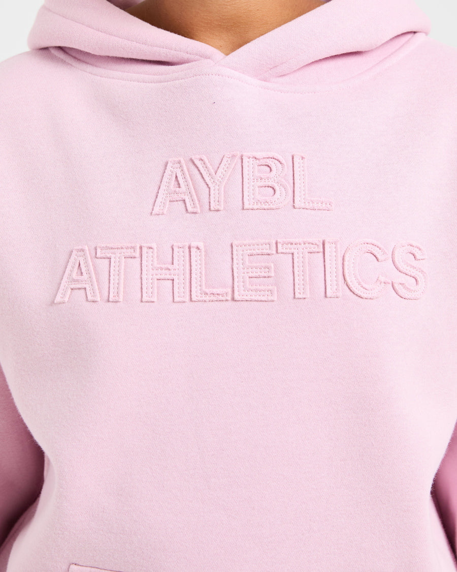 Athletics Applique Oversized Hoodie - Sugar Rose