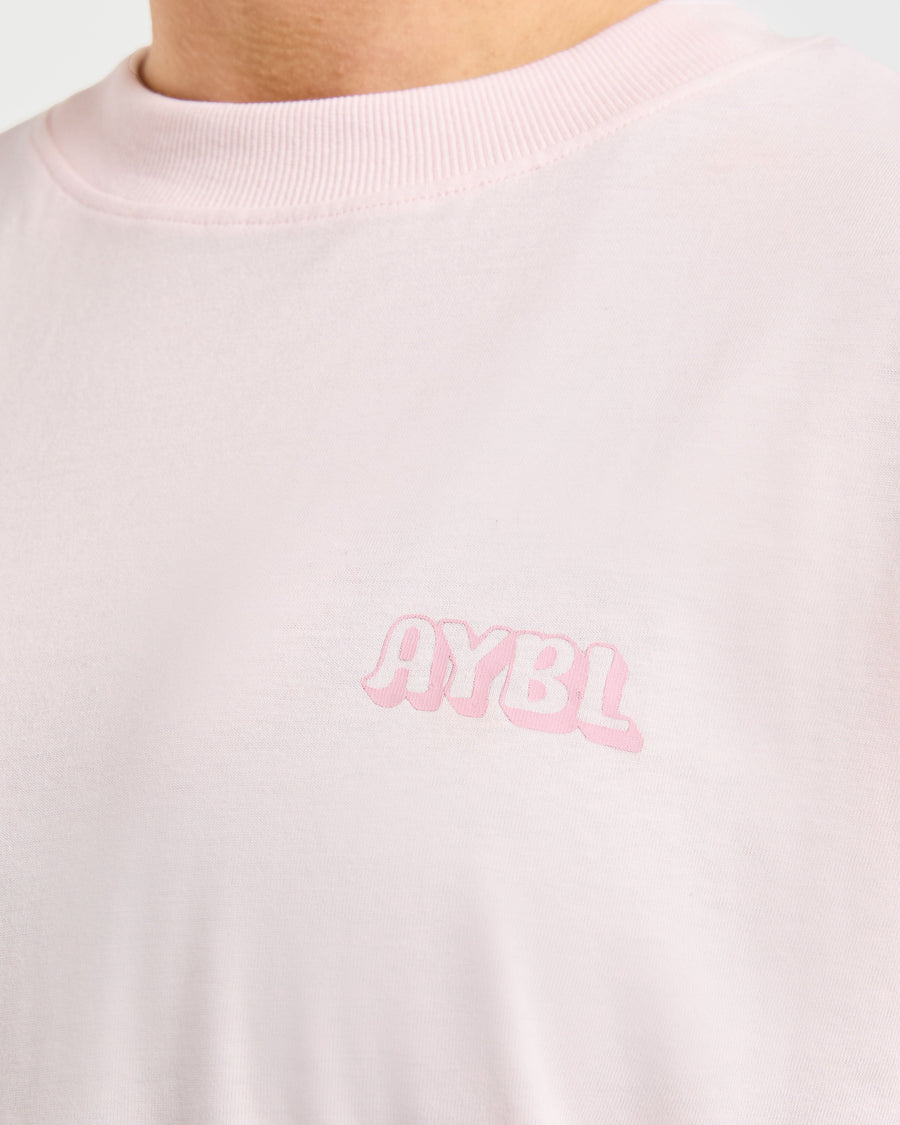 Gym Girl Era Oversized T Shirt - Rose