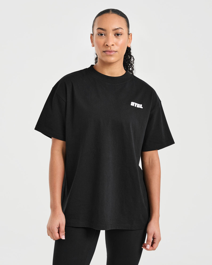 Athletics Retro Oversized T Shirt - Noir