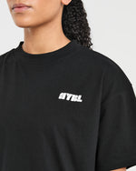 Athletics Retro Oversized T Shirt - Noir