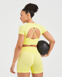 Adapt Seamless Crop Top - Spring Jaune
