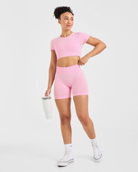 Adapt Seamless Crop Top - Spring Rose