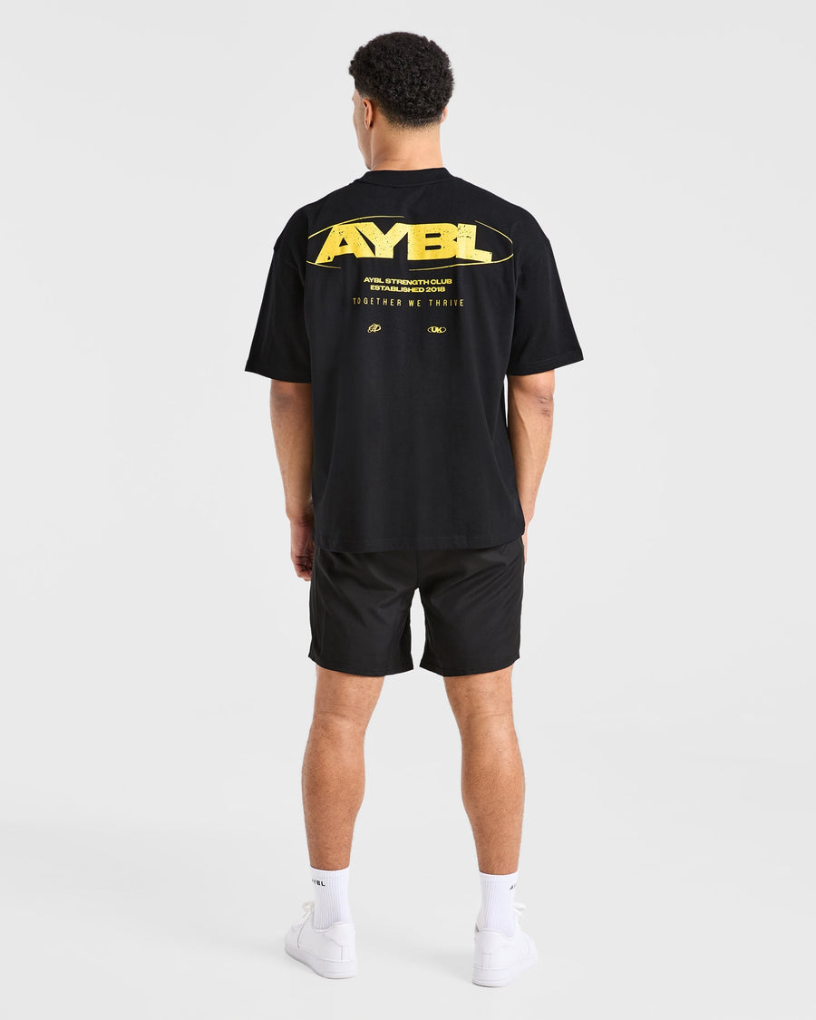Orbit Oversized T Shirt - Noir/Jaune