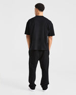 Sports Club Dot Oversized T Shirt - Noir
