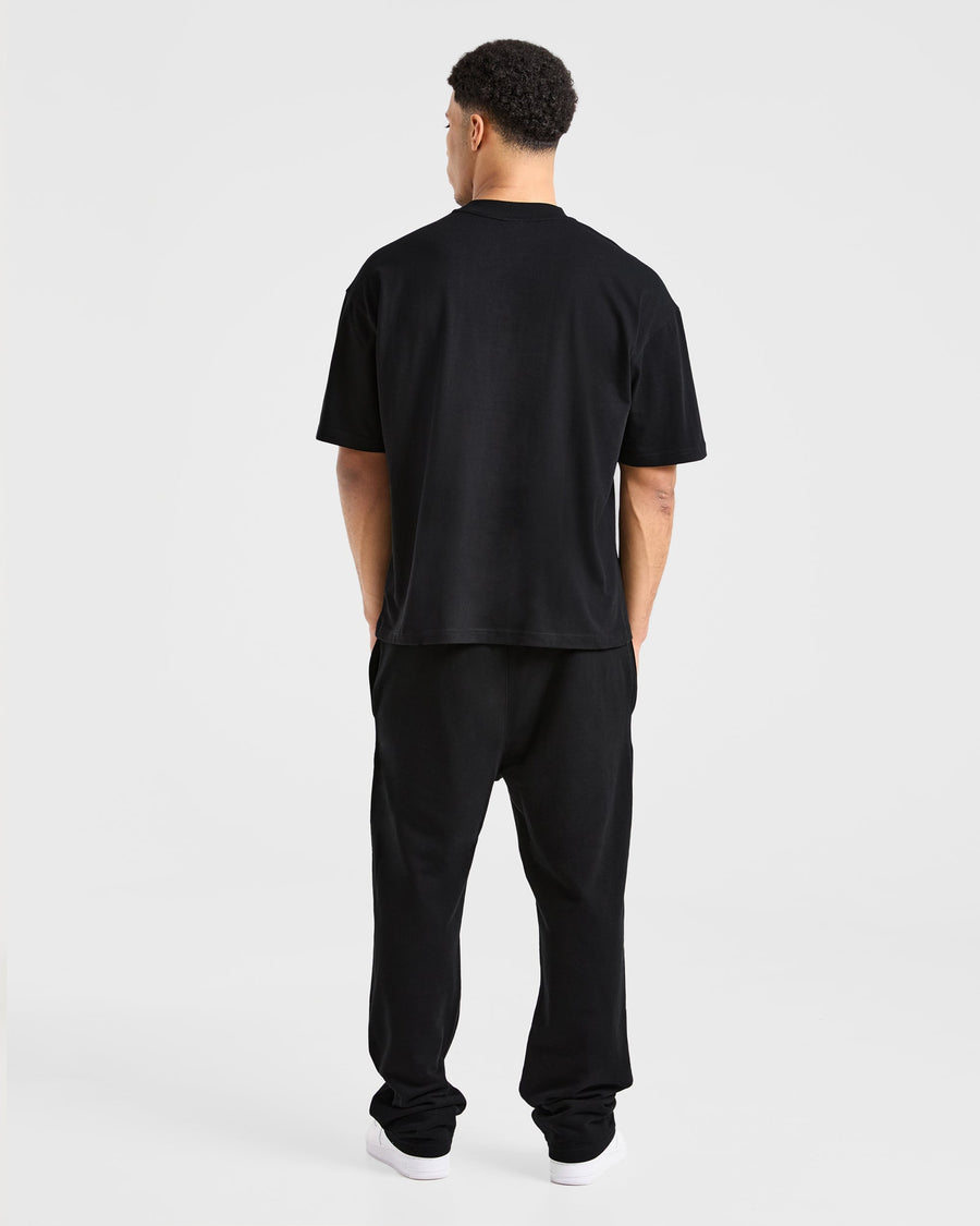 Sports Club Dot Oversized T Shirt - Noir