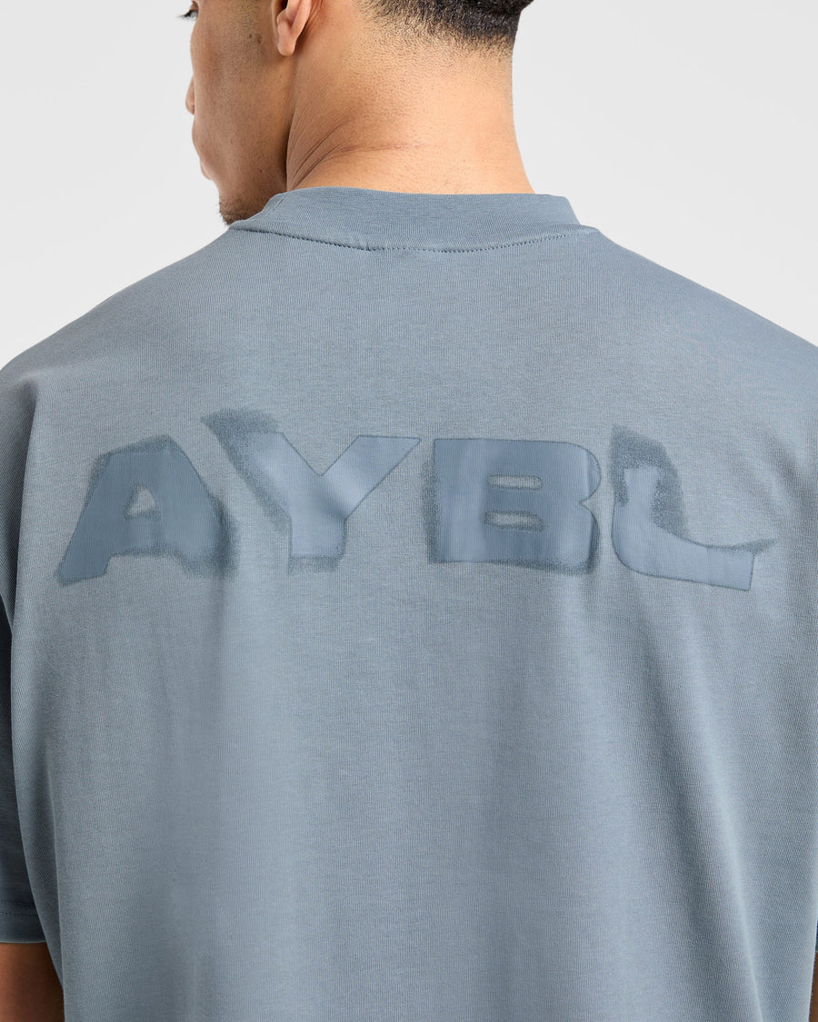 Blur Oversized T Shirt - Steel Bleu