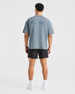 Blur Oversized T Shirt - Steel Bleu