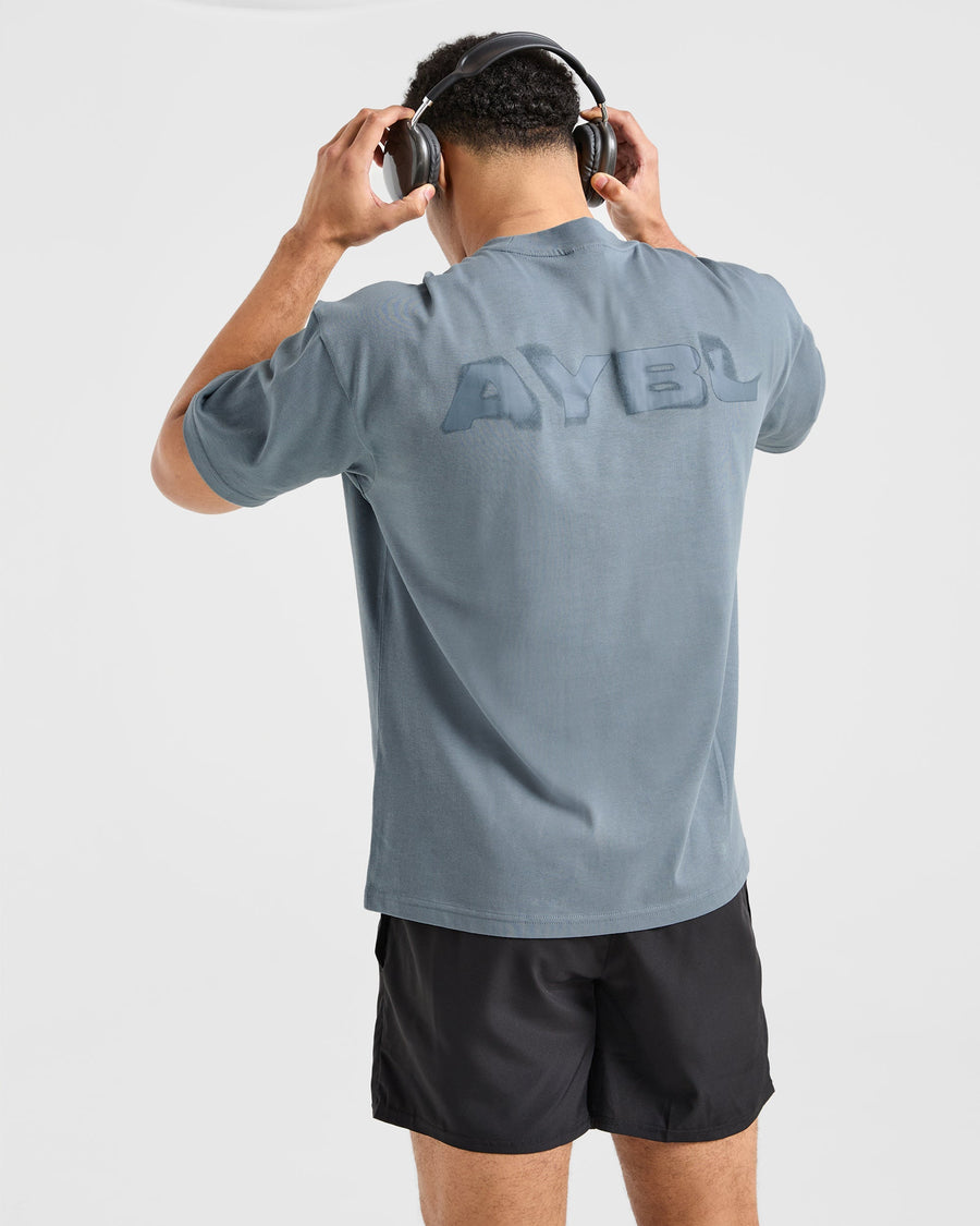 Blur Oversized T Shirt - Steel Bleu