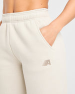Retro Athletics Oversized Straight Leg Joggers - Sand