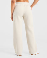 Retro Athletics Oversized Straight Leg Joggers - Sand