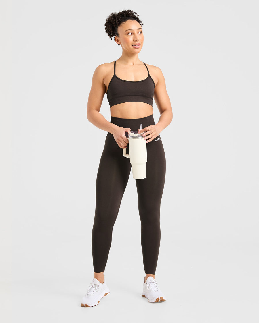 Empower Seamless Sports Bra - Cocoa Marron