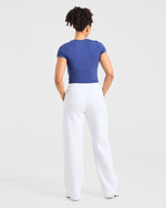 Sports Club Varsity Baby Tee - Cobalt