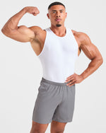 Muscle Ribbed Tank - Blanc