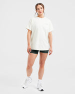 AYBL Athletics Oversized T Shirt - Off Blanc/Vert