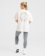 Mind Over Matter V2 Oversized T Shirt - Beige/Brun