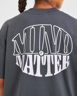 Mind Over Matter Oversized T Shirt - Charcoal/Lilac