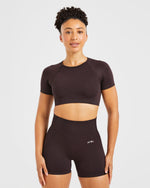 Balance V3 Seamless Crop Top - Dark Brun
